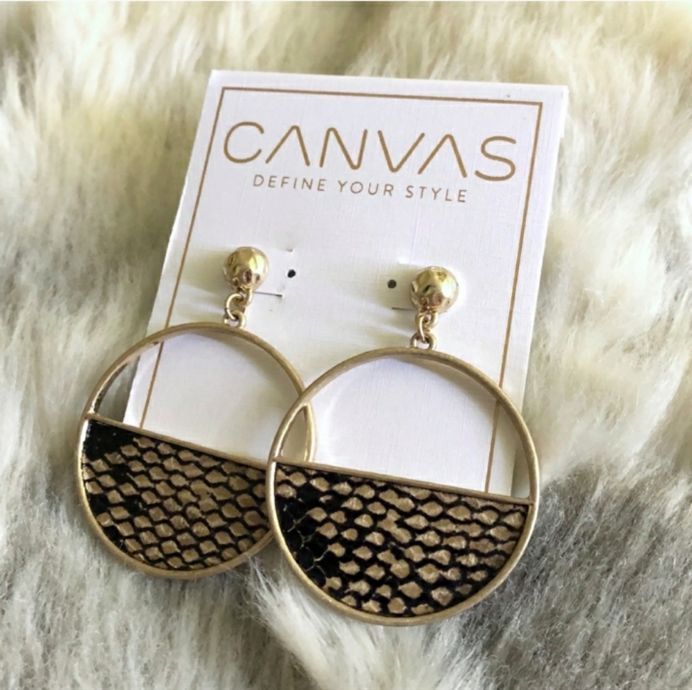 CANVAS Snake Demi Hoop EarringsStylish statement